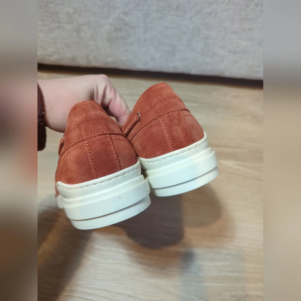 Women's Casamadre Boat Shoes Sneakers Rustic Red suede Moc Oxford Loafers 7.5